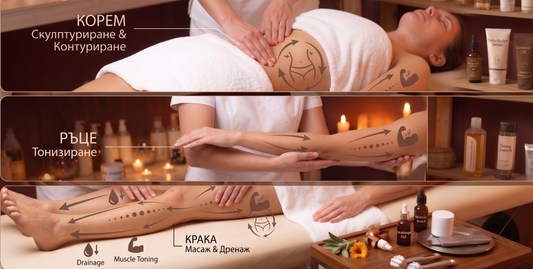 Пълен антицелулитен масаж (крака, ръце, корем)